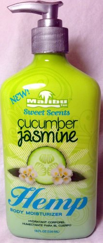 Malibu Tans Sweet Scents Hemp Body Moisturizer - Cucumber Jasmine 18 oz