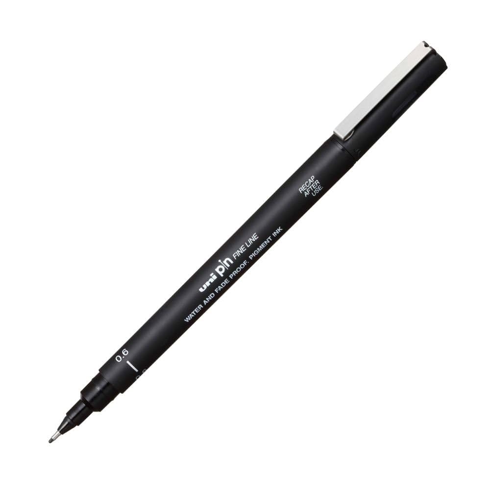 Uni 154625000 0.6 mm Waterproof and Fade Proof Fine Line Pen - Black