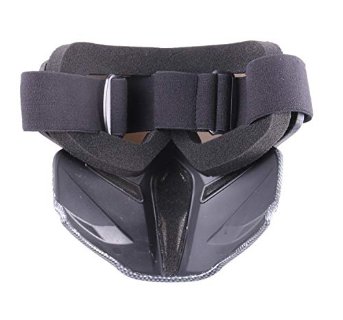 BOROLA Tactical Paintball Mask, Retro Motorcycle Goggles with Removable Face Mask, Airsoft Safety Goggles Mask UV400 Protection for Nerf N-Strike Elite Toy Gun Game Rival (Carbon Fiber Pattern)