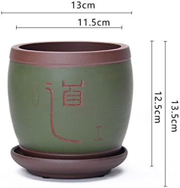 Peaceip Chinese Ceramic Flower Pot vase Indoor Container Planter For Succulent Plant Orchid Desktop Balcony Decoration Flowerpot (color : #3)