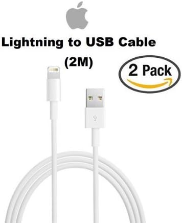 Apple Lightning to USB Cable -2m/6ft/iPad/iPhone/iPod/charger (2 pack)