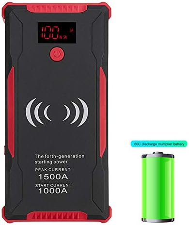上質驚きの値段 大型家電 車 バイク ビューティーハイパワーカーバッテリースターター ワイヤレス充電器 Led懐中電灯 Lcdスクリーン 最大6 0lガスや5 0lディーゼルエンジン と1500aピーク200mah自動ジャンプ スターター B087z9x3vx バッテリー
