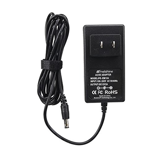 Molshine (6.6ft Cable) 12V AC DC Adapter for Elmo 9419 TT-02S,TT-02 TT02,9418 TT-02U TT02U,1304 TT-02RX TT02RX,1349 TT-12ID,TT12ID XGA Visual Presenter,Projector Interactive Document Camera