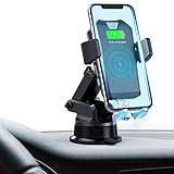 FITFIRST Wireless Car Charger Mount, Auto Clamping 7.5W /10W Fast Charging Qi Car Phone Holder Air Vent Dashboard Compatible iPhone Xs/Xs Max/XR/X/ 8/8 Plus, Samsung Galaxy S10 /S10+/S9 /S9+/S8 /S8+