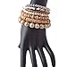 TQS Stacked Bracelets 7Pcs Multi Layers Bracelet Bohemian Stretch Beaded Bangle Chain