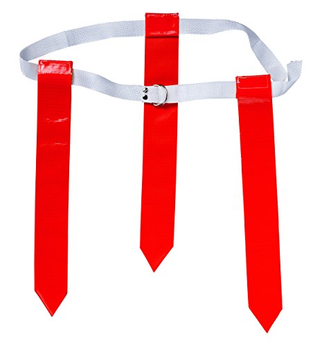 Team Edition Flag Football Set for 24 Players - Includes Durable Flag Belts and Flags, Cones, Bean Bag, Carrying Backpack, and Football - Huge 67 Piece Complete Set