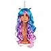 Oexper Unicorn Pony Cosplay Wig Rainbow Ponytail Long Curly Hair for Costumes Party Hair Accessories