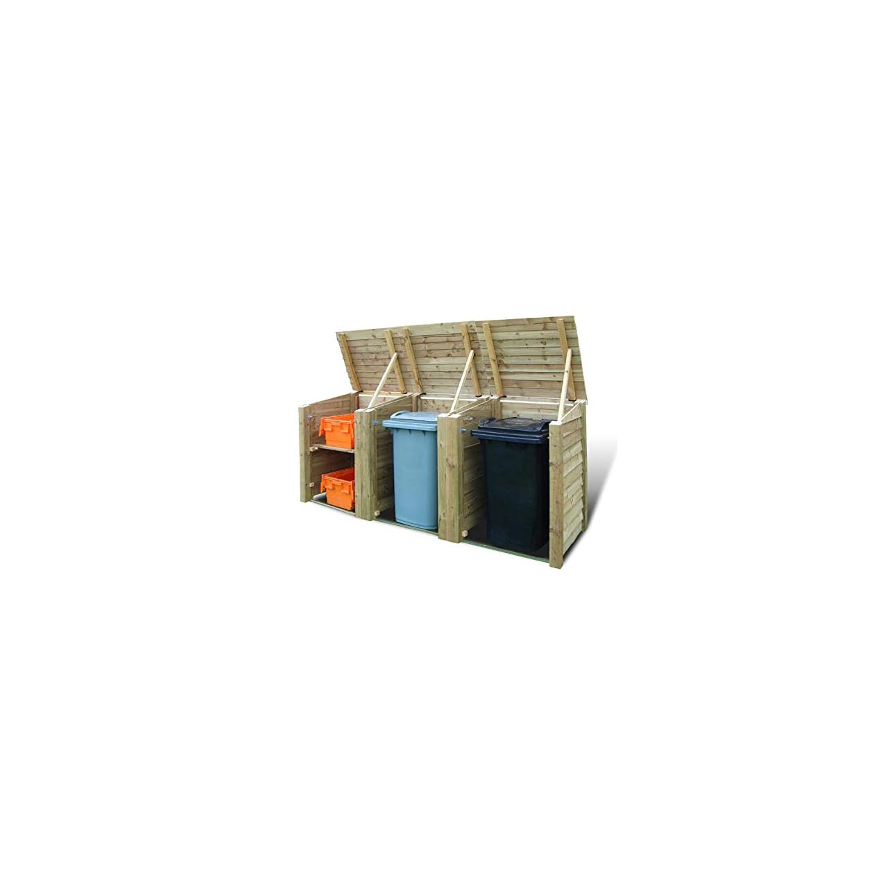 Rutland Wooden Outdoor Bin Storage Combo ASTONSHEDSUK