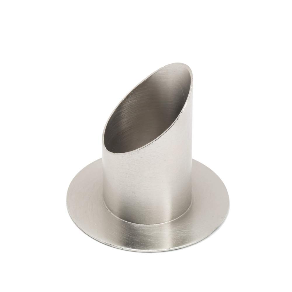 NKlaus candle holder 9cm high brass candle holder nickel plated candle holder pillar candle up to Ø 5cm communion baptism wedding decoration 2824