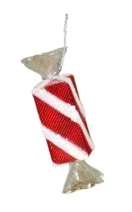 Christmas Ornaments Peppermint Candy Ornament 4-Inch Shatterproof Red