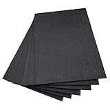 BXI Sound Absorber - Acoustic Absorption Panel - Polyester Fiber - Multiple Color Options - 16'' X 12'' X 3/8'' - 6 PACK (Matte Black)