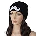 New Black Unisex Women Men Mustache Print Knit Mixed Cotton Ski Beanie Hat Cap by Generic