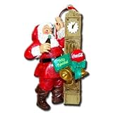 Coca-Cola Santa with Clock Resin Ornament