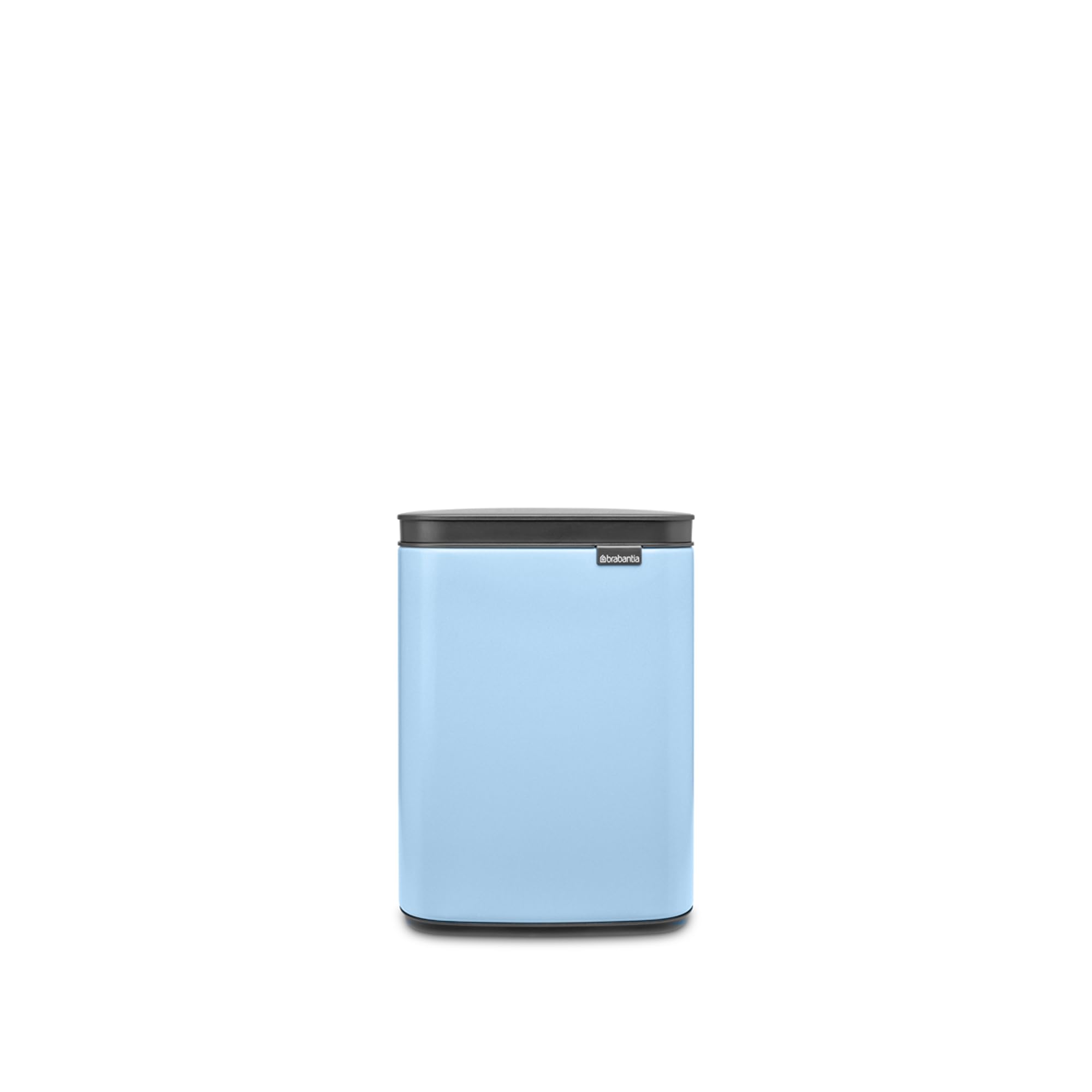 Brabantia - Bo Waste Bin 4L - Small & Stylish Rubbish Bin - Easy Open and Soft Closing Lid - Hygienic & Space Efficient - Wall Mountable - for Bathroom, Toilet, Bedroom - Dreamy Blue