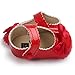 Muxika Fashion Baby Toddler Infant Bowknot Anti-slip Soft Sole Sneaker Leater Shoes (Age:0~6 Month, Red)