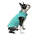 Gooby Fleece Vest Dog Sweater - Turquoise, Large - Warm Pullover Fleece Dog Jacket with O-Ring Leash for Small to Medium Dogs