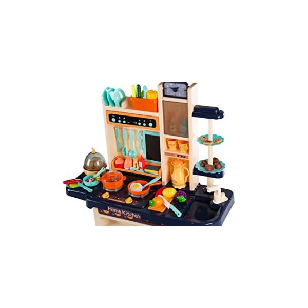 Kinderplay Kinderküche Spielküche Spielzeugküche Küchenset - Licht, Wasser, Dampf, Ton, 65 Küchenzubehör, Die Höhe… – Bild 8