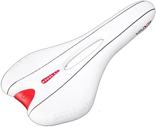 Progre® Rgonomic Pu Leather Waterproof Hollow Style Mountain Road MTB Bike Bicycle Saddle Seat Pad Cover (white)