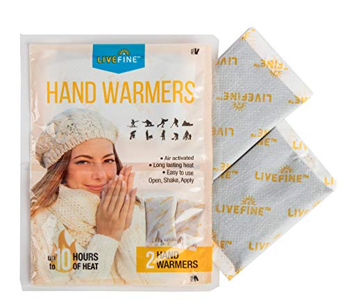 Livefine Hand Warmers â€“ Long-Lasting Air Activated Heat Packs â€“ Up to 10 Hours of Warmth for Outdoor Construction, Winter Sports, Football Tailgating & More â€“ 50 Pack (Certified Refurbished)