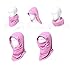 YR.Lover Children's Double-Deck Winter Windproof Cap Thick Warm Face Cover Adjustable Ski Hat Rose