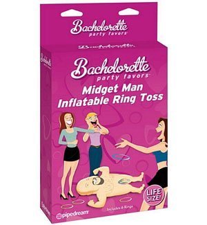 Pipedreams Products Bachelorette Party Midget Man Inflatable Ring Toss