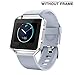 AIUNIT Compatible Silicone Bands Applicable Fitbit Blaze Accessories Wristbands Women Men Girls Boys,Gray Stripe Texture No Tracker