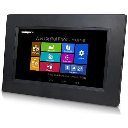 Sungale AD702 7" WiFi Digital Photo Frame, Black