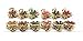 Yeshan Set of 12pcs Vintage Flower Design Metal Mini Jaw Clip,With Rhinestone and Crystal Claw Hair Clip