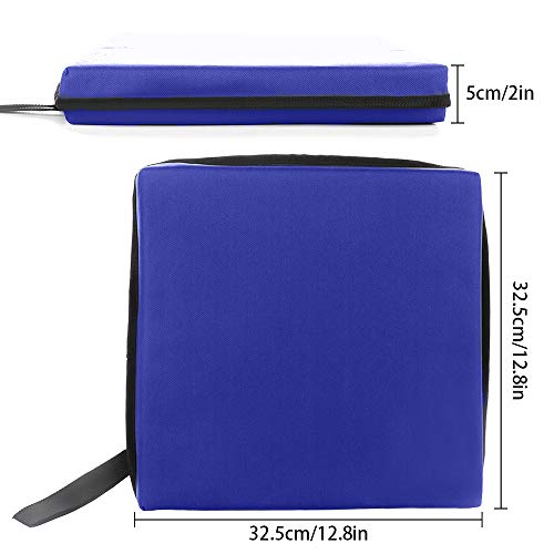 UHBGT Stadium Seat Cushion, Portable Cushion Stadium Seats Chairs Bleachers Chair Reclining Seat Outdoor Bench for Baseball Games,Football Games,Concert,Music Festival,Travel,Camping,Hiking,Blue
