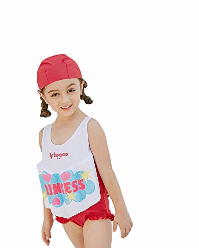 Kingswell Float Suit Toddler Swimsuit, Kids Swim Training Aid Jacket Vest Suit with Removable Buoyancy Float for Toddler Girls