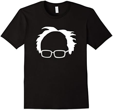Mens Bernie Sanders Hair And Glasses T-Shirt 2XL Black