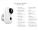 2019 Upgraded Rechargeable Battery-Powered Camera Indoor/Outdoor Wireless Security Camera 720p HD Wire-Free 2-Way Audio Night Vision Alarm Alert & PIR Motion Sensor w/Built-in SD Slot