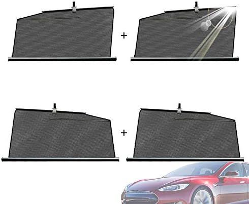 テスラモデル3 贈答品 自動伸縮ブラインド サンシェード 睡眠中の赤ちゃん用 プライバシー保護 Uv保護用の車のカーテン