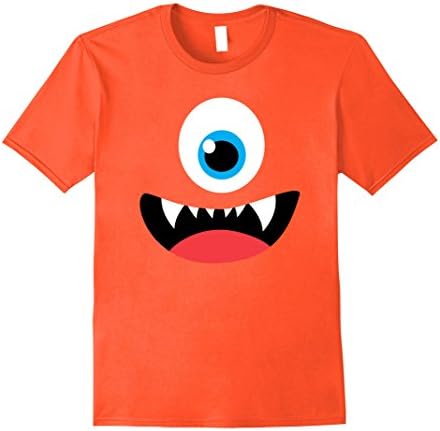 Mens Funny Scary Monster Costume Halloween Shirt for Kids Adult XL Orange
