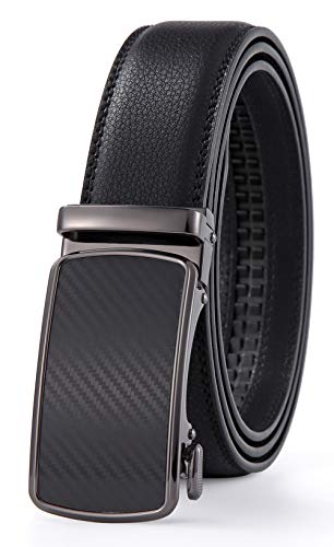 guvoosm Ratchet Belts for Men Leather Dress Suit