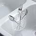 iDesign Kitchen Sink Suction Holder for Silverware, Flatware, Cutlery - Clear