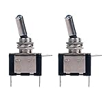 HOTSYSTEM Blue LED Lighted Toggle Switch Rocker 12V 20A ON OFF Car Truck ATV Airplane 2-packs