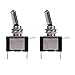 HOTSYSTEM Blue LED Lighted Toggle Switch Rocker 12V 20A ON OFF Car Truck ATV Airplane 2-packs