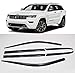 AUTOCLOVER Dark Smoke Side Window Vent Visor 6 Piece Set for Jeep Grand Cherokee 2015 2016 2017 2018 2019 / Safe RAIN Out-Channel Guard Deflector[OLD]
