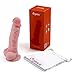 Oopsix Huge Dildo G-Spot Stimulator Realistic Penis, Liquid Silicone Dildo,Adult Things Sex Toys for Couples with Suction Cup Base & Balls 7'' (Flesh Color)