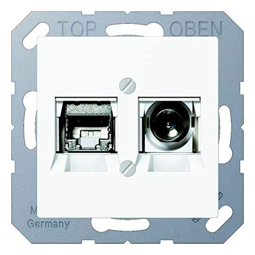 Jung Multimedia Socket MMDA4521WW Insert/Cover for Communication Technology 4011377176294