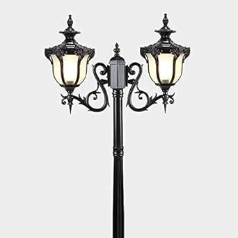 Kandelaber 2 Arm Mastleuchte Schwarz Aluguss Und Glasschirm Strassenlaterne Aussen Lampe Wasserdicht Ip44 Wegeleuchte Hohe 200cm Gartenlampe Rasen Villa Garten Poolside Mastlampe Sockelleuchte Amazon De Beleuchtung