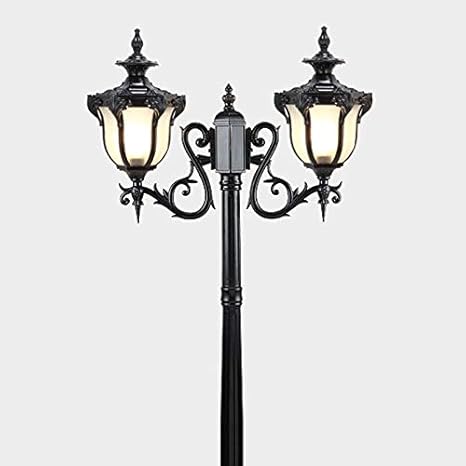Kandelaber 2 Arm Mastleuchte Schwarz Aluguss Und Glasschirm Strassenlaterne Aussen Lampe Wasserdicht Ip44 Wegeleuchte Hohe 200cm Gartenlampe Rasen Villa Garten Poolside Mastlampe Sockelleuchte Amazon De Beleuchtung