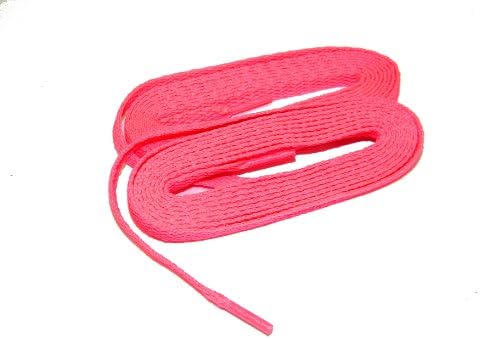 2 Pair Pack - Breast Cancer Pink 5/16 Style 8mm wide Flat Athletic Trainer sneaker Shoelaces