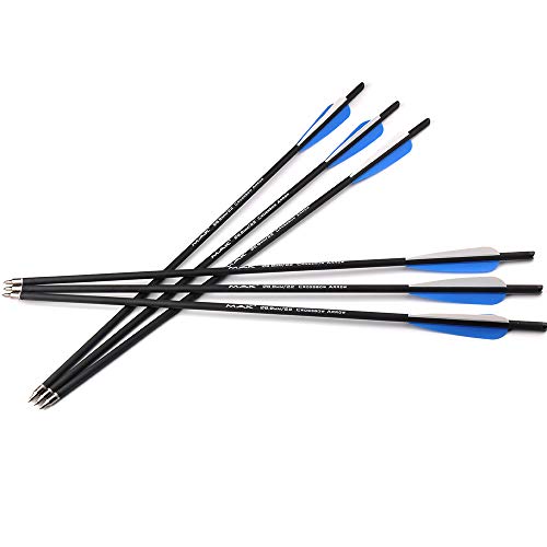 Musen 20 Inch Carbon Archery Crossbow Bolts, Crossbow Arrows with Removable Tips, Hunting and Target Practice Crossbow Bolts, 12 Pack Blue - Thumbnail 4