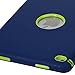iPad Mini 4 Case - E LV Armor Defender Hybrid Protection from Drops and impacts with 1 Stylus and 1 Microfiber for iPad Mini 4 - [Dark Blue/Green]