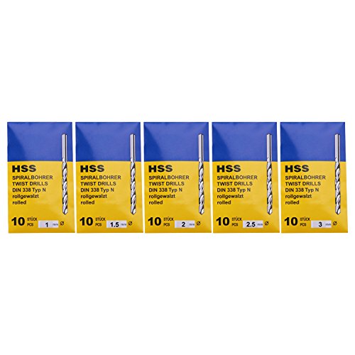 HSS Micro Twist Drill Bit Set, 50 PCS Drill Bits Tools by LU&MA,3/64“ to 1/8" for Wood Plastic and Metal