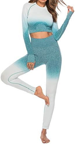 Goddesslili Workout Clothes for Women, Workout Tie Dye Print Crop Top Leggings Fitness Sport Yoga Athletic Suit 2019 Back to School Supplies Muti Colors