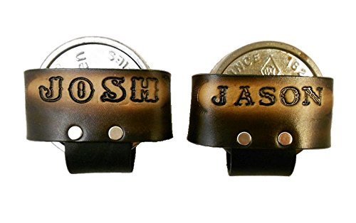 Custom Tooled Leather Snuff Can Holder, MADE to ORDER, Chewing Tobacco Case, Names or Initials Up to 7 Letters - Thumbnail 2