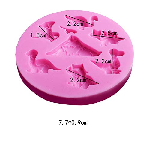 Dinosaurs Silicone Fondant Mold Chocolate Mold for Sugarcraft - DIY Baking Utensils - Cake Decoration,Candy Mold,Cupcake Topper,Polymer Clay,Crafting Projects,Soap Mold